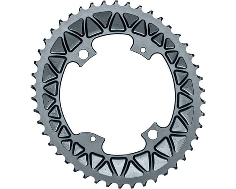 Absolute Black Premium Oval Subcompact Road Chainring (Grey) (110mm BCD)